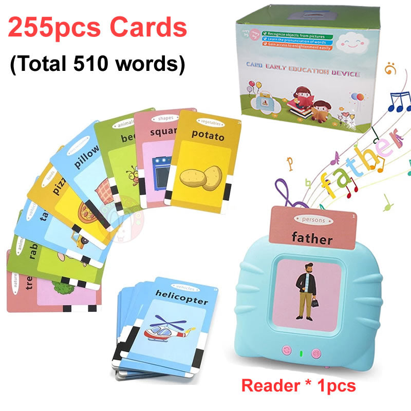 Flash card brinquedo educativo para aprender inglês